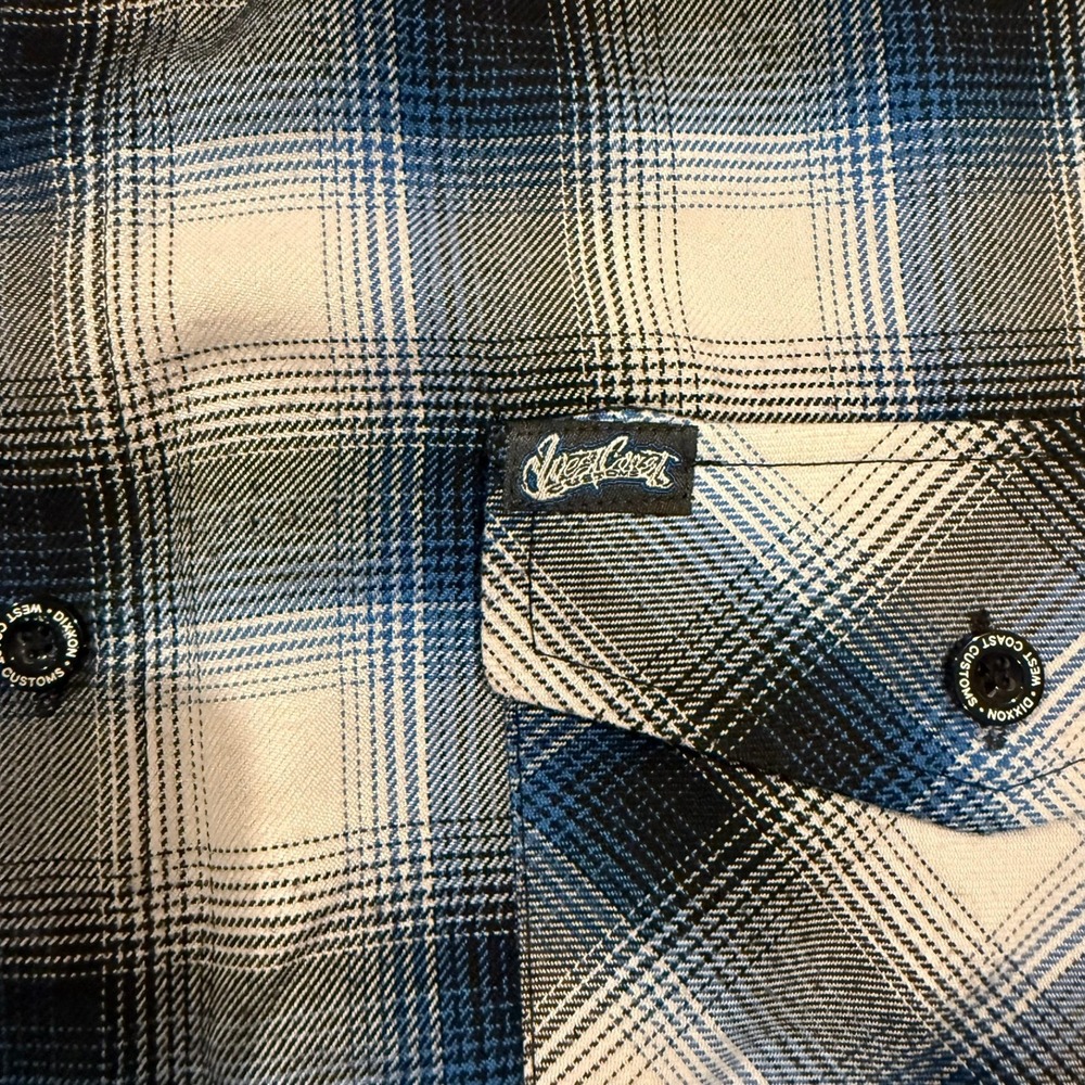 Dixxon Flannel Co West Coast Customs Plaid Button Up Mens 4X  Biker - Picture 5 of 16